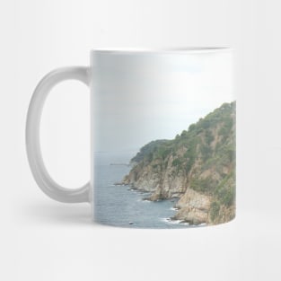 View from the Spanish mountain Spain sightseeing trip photography from city scape Barcelona Blanes Malgrat del Mar Santa Susuana Mug